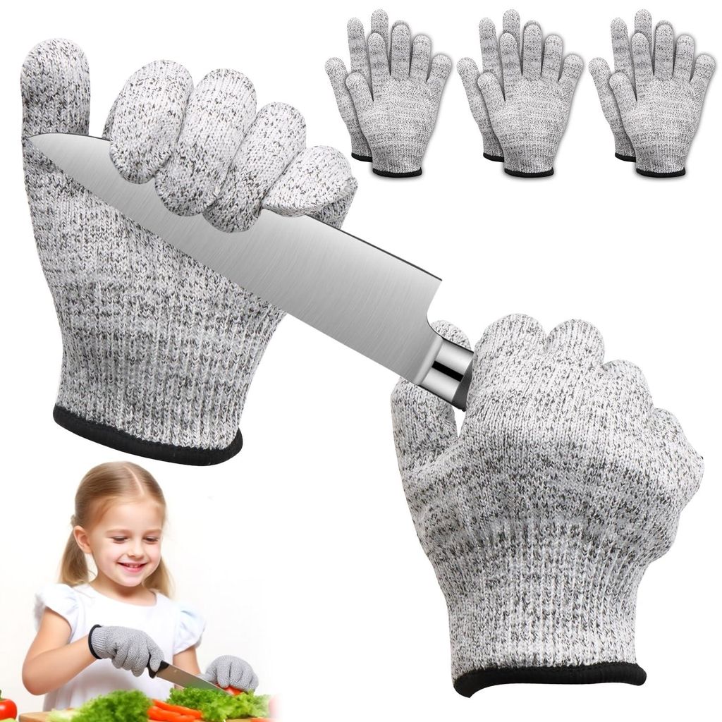 3 Paar schnittfeste Handschuhe der Schutzklasse 5 für Produktbild 