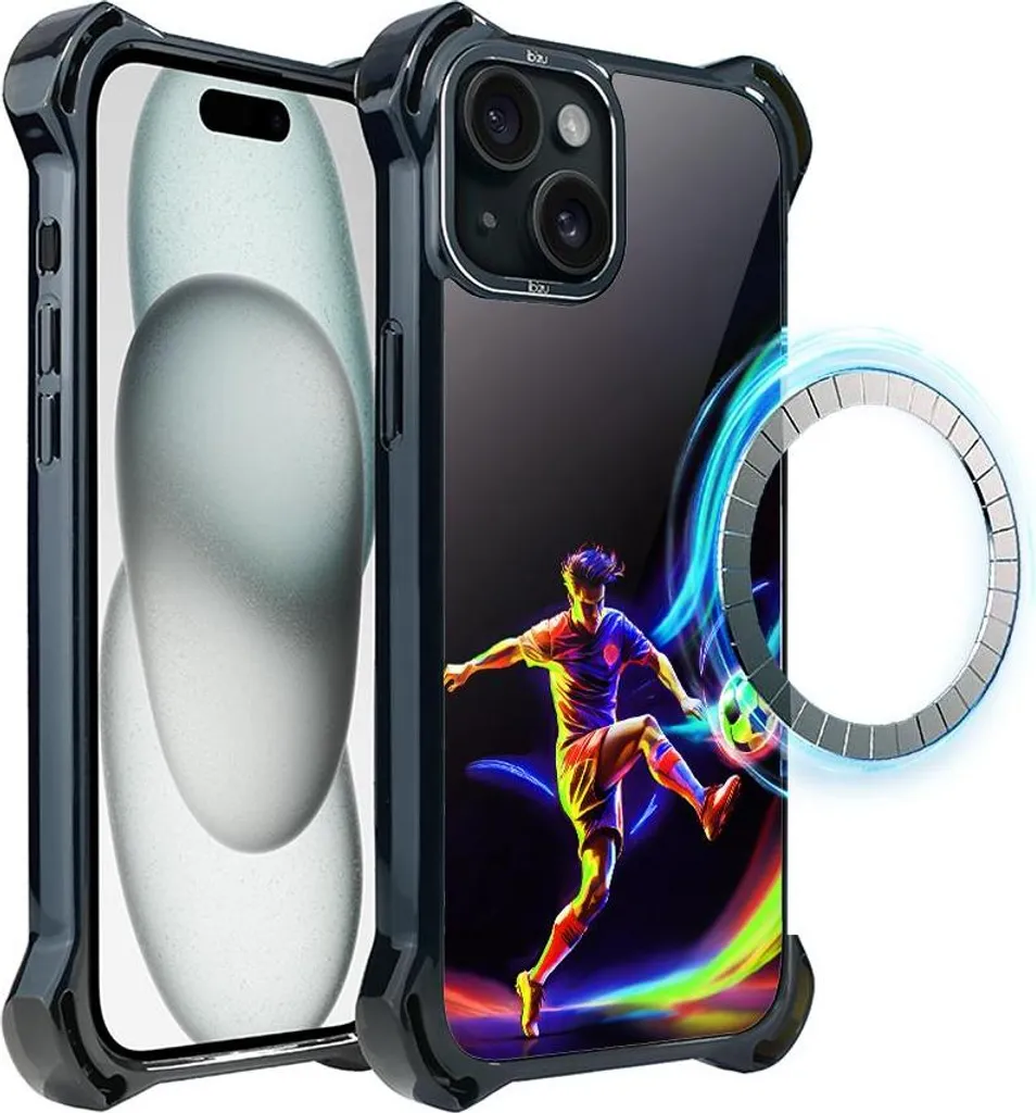 Custodia iPhone 15 IBIZU DropGuard Ultra MagSafe - Edizione Calcio