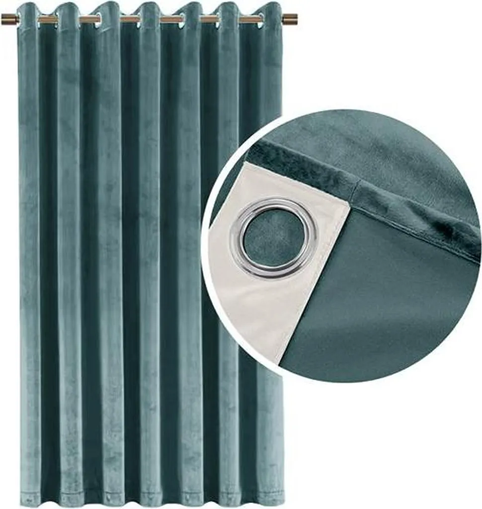 Tenda Notte Profonda Velluto Blu 140x250 - Oscurante Termica 90%