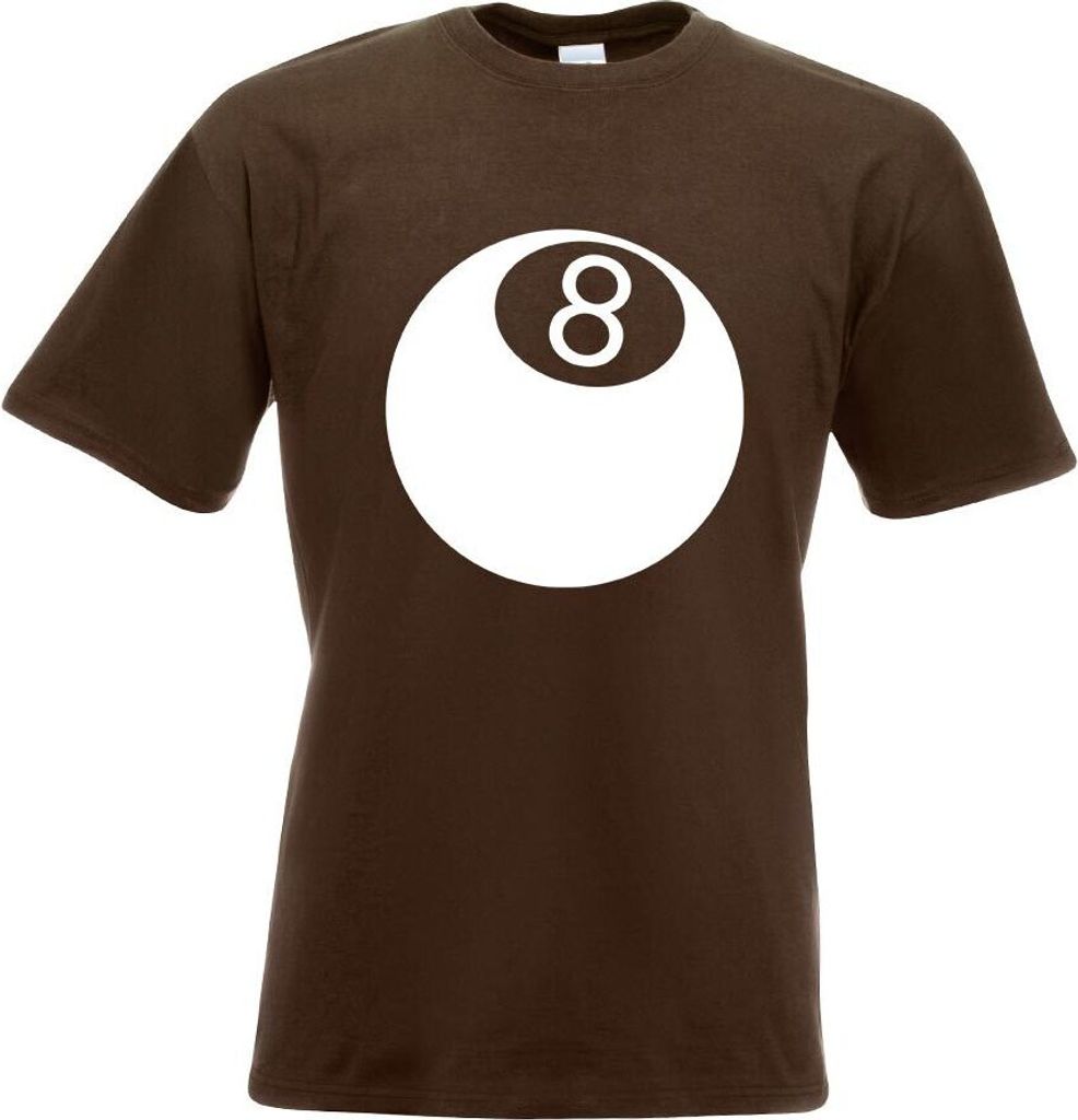 Kiwistar - T-Shirt - Chocolate - 8 Ball Motiv Bedruckt Funshirt Design Print - mit Motiv Bedruckt - Funshirt Design - Sport - Freizeit - Herren - XXL