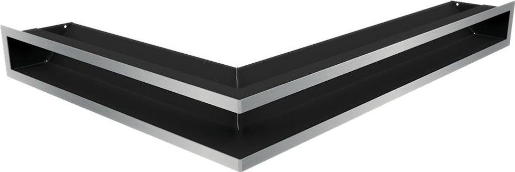 Eck-Lüftungsgitter LUFT rechts 54,7x76,6x9 Edelstahl