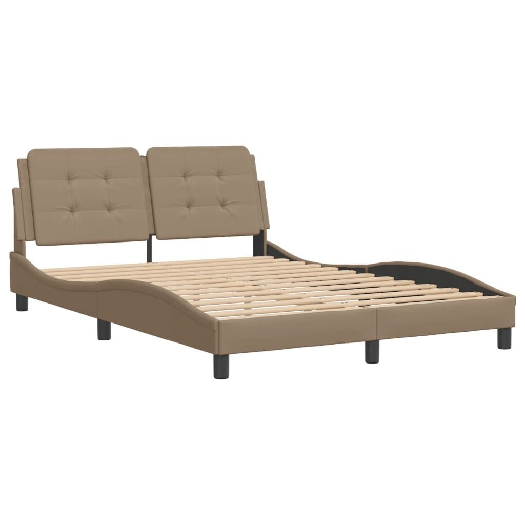 Bettgestell ohne Matratze "Zadar" Cappuccino-Braun 120x200 cm Kunstleder