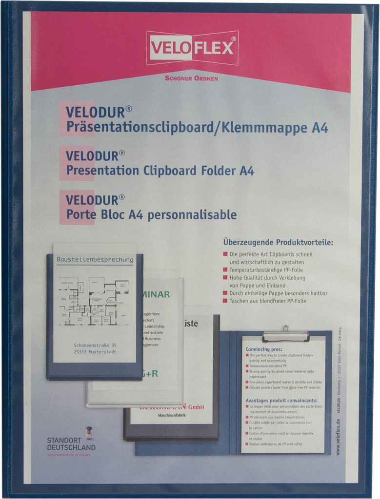 VELOFLEX Clipboard Velodur blau DIN A4