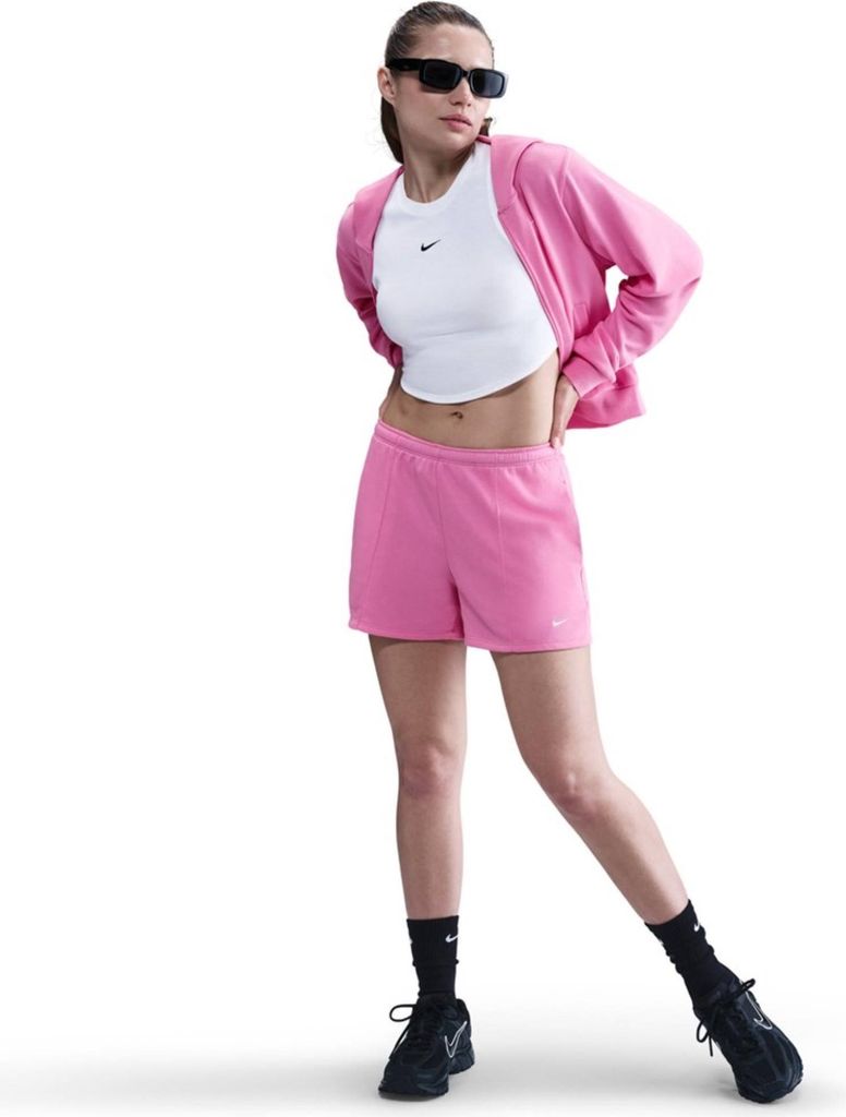 Nike W Nsw Nk Chll Ft Mr 4In Short Playful Pink/White Playful Pink/White L