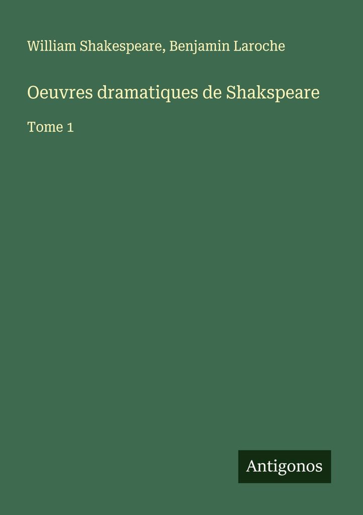 Oeuvres dramatiques de Shakspeare