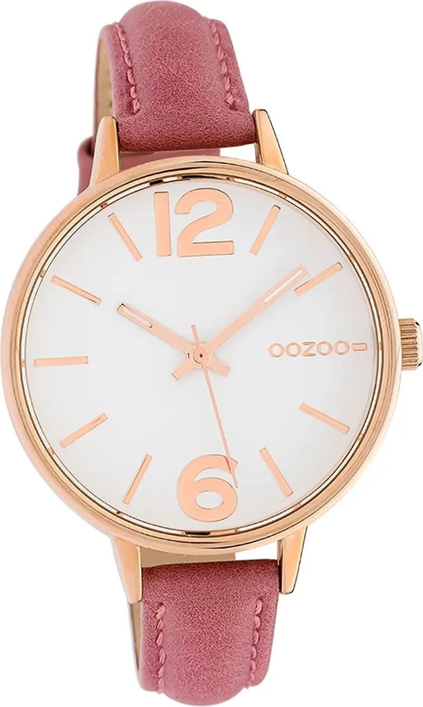 Regalo Donna: Orologio Oozoo Rosa D2UOC10456 in Vera Pelle