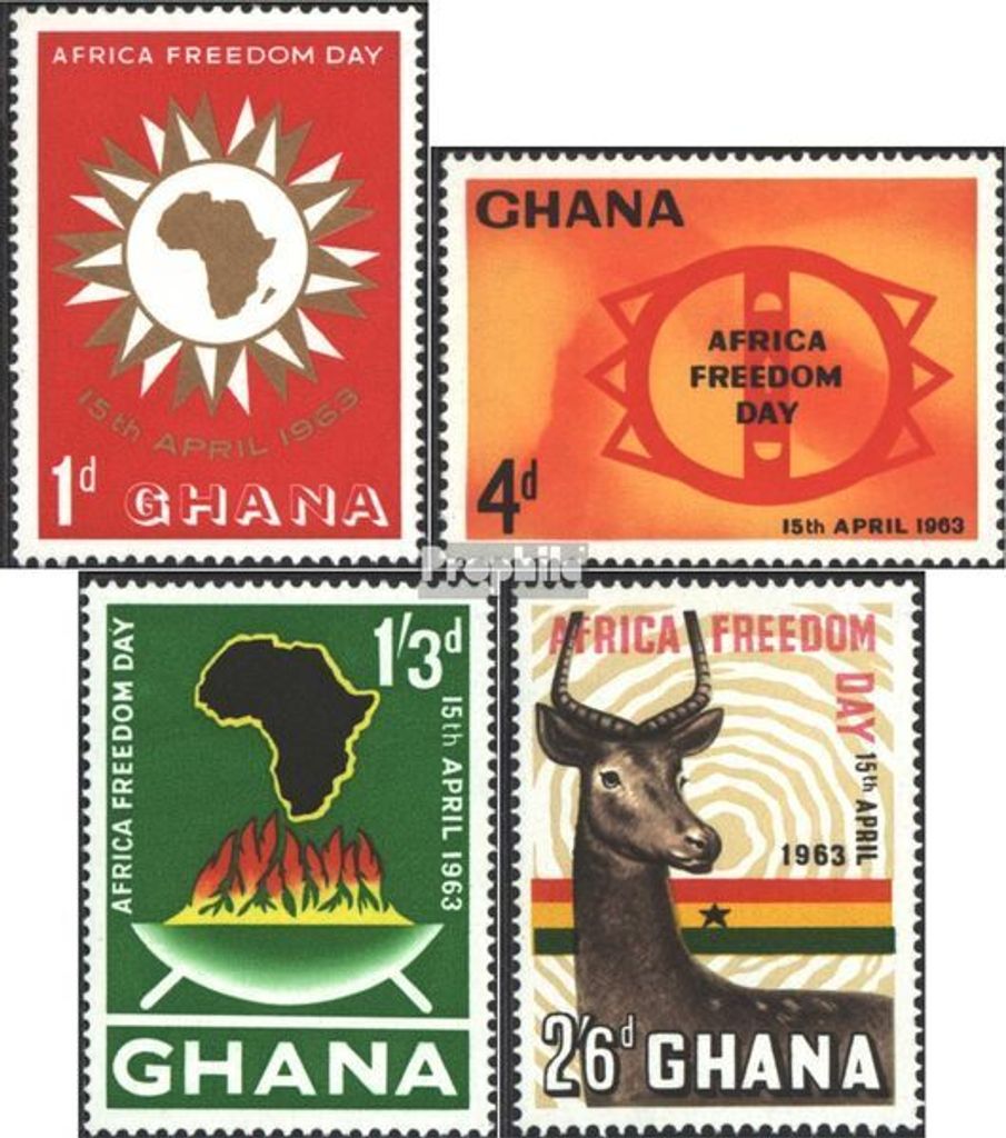 Briefmarken Ghana 1963 Mi 141-144 (kompl.Ausg.) postfrisch Produktbild 