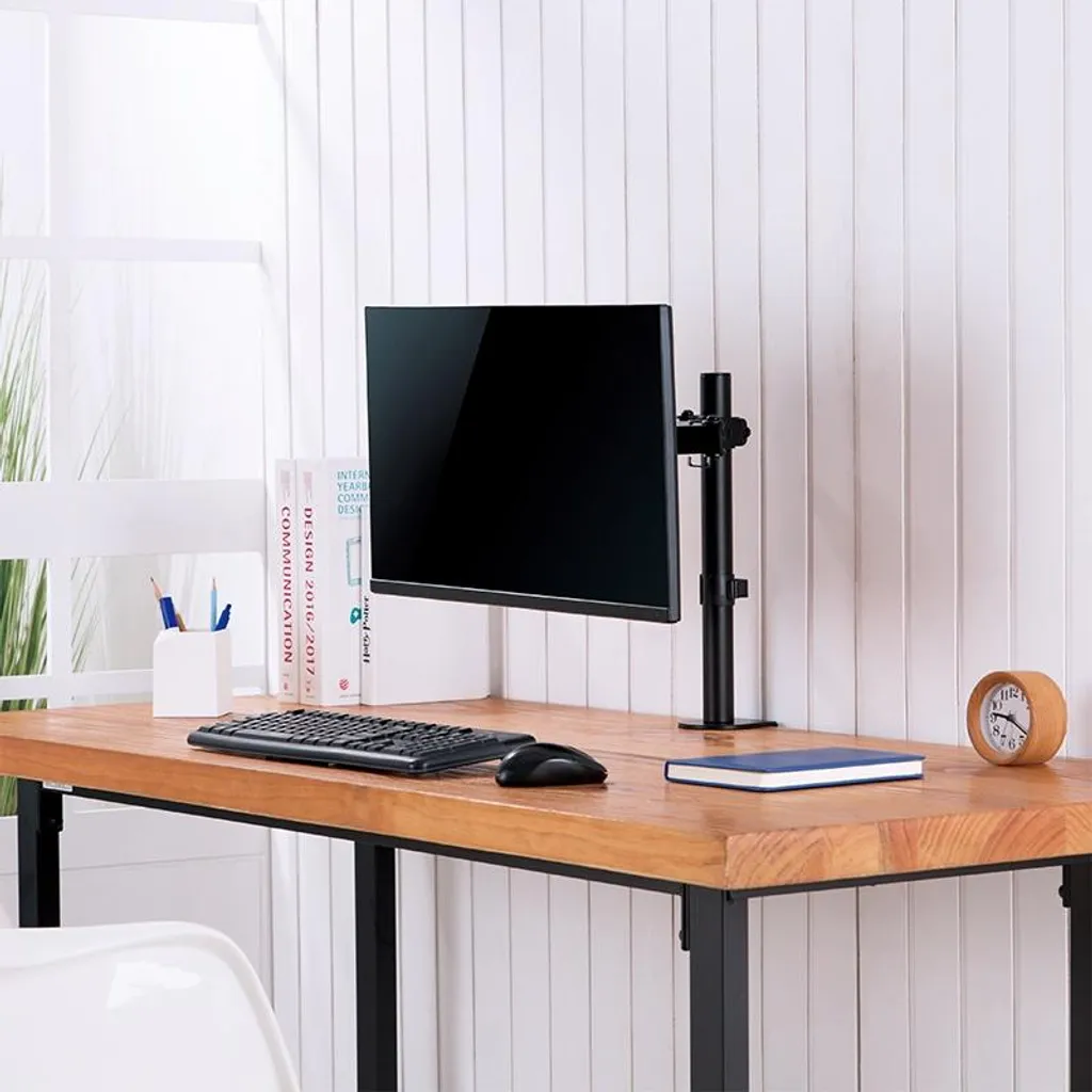 Support Écran pour Télétravail et Bureau Réglable et Orientable