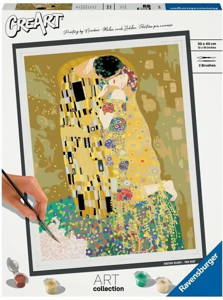 Activité Zen Peinture par Numéros CreArt The Kiss pour Déco Intérieure