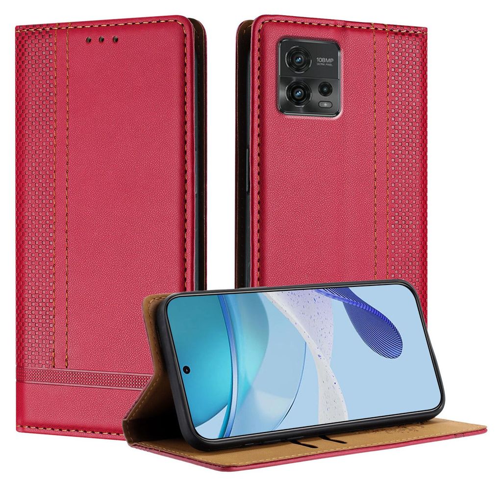 Pouzdro pro Motorola Moto G72 kožené flipové pouzdro s Obrázek produktu 