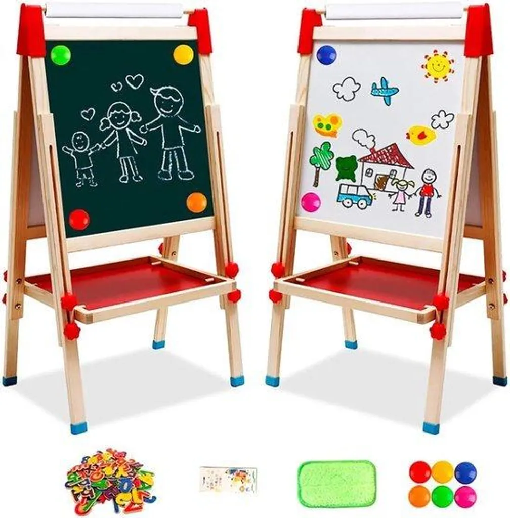 Table de dessin pour tout-petits avec siège et tableau double face