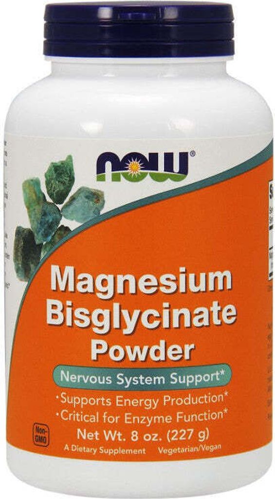 Magnesiumbisglycinat 250 mg 277g Pulver Now Foods Produktbild 
