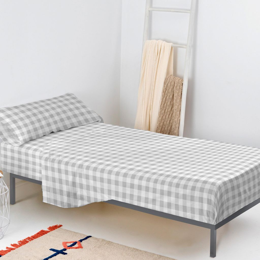 Vichy Oberlaken set 2 teiliges Grau 160x270 cm (Standardgrösse) 100% Baumwolle Hergestellt in Europa