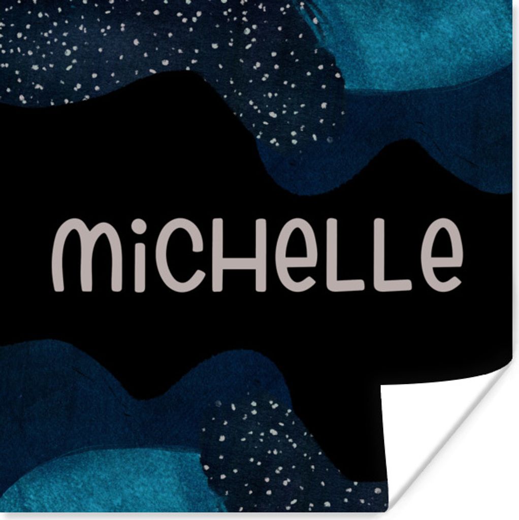 MuchoWow Poster Michelle - Pastell - Mädchen 100x100 cm - Babyzimmer