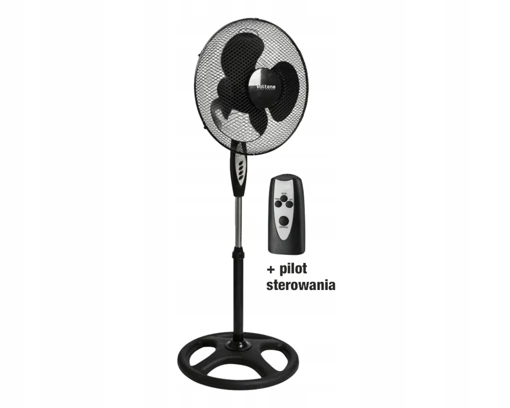 Ventilateur sur pied noir avec télécommande 40cm - Modèle Silencieux FS40