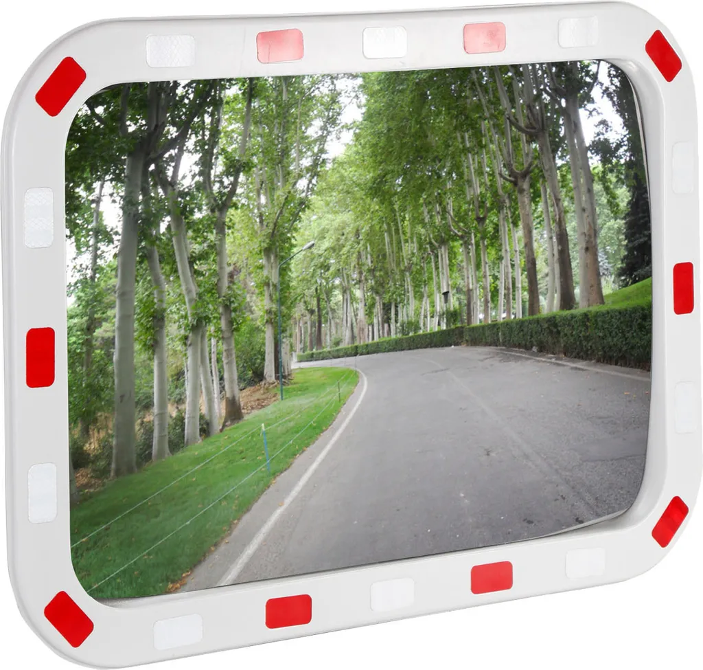 Miroir de Circulation Anti Angle Mort 70x90 cm Incassable pour Rue Wiltec