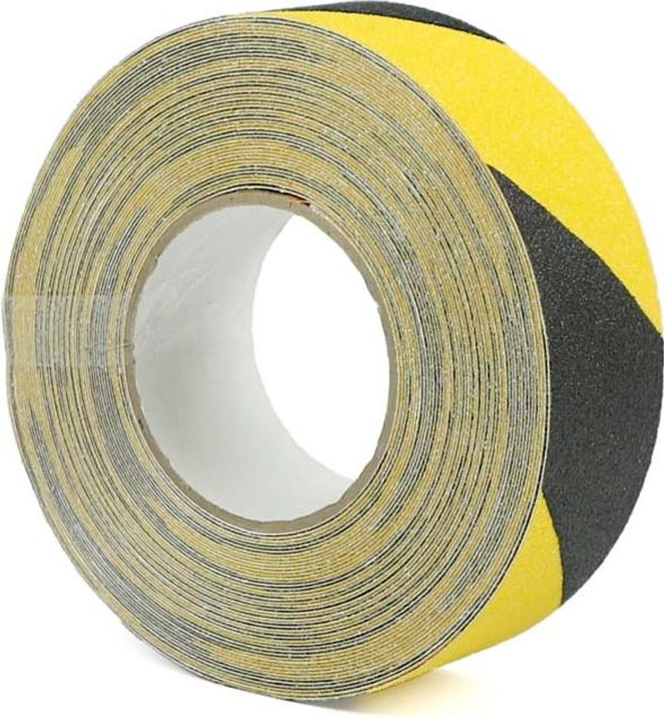 Anti - Rutsch - Warnband Gelb & Schwarz 75 mm x 18.3 m x - Gelb & Schwarz - Anti - Rutsch - Polyvinyl chloride (PVC) - 0,95 mm - In - & Outdoor - N...