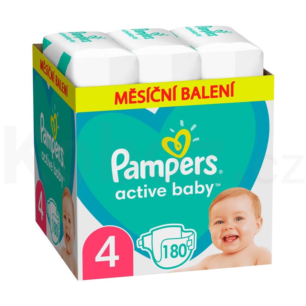 Pampers Active Baby vel 4. 9 kg - 14 kg pleny 180 ks Image du produit 