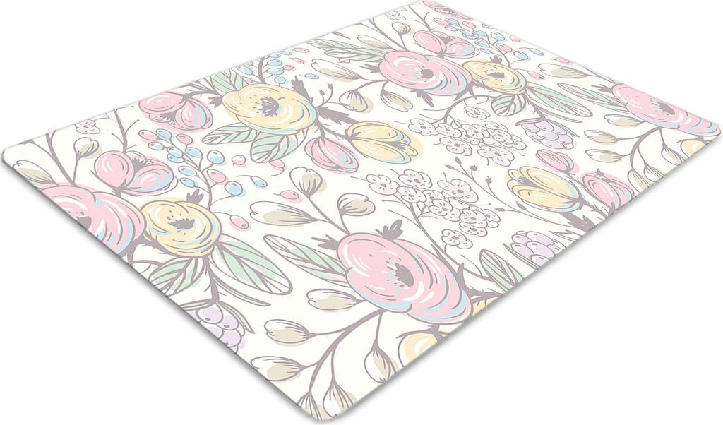 Stuhlunterlage Bürostuhlunterlage 120 cm x 90 cm Bodenmatte Bürostuhlunterlage - Farbenfrohe Blumen