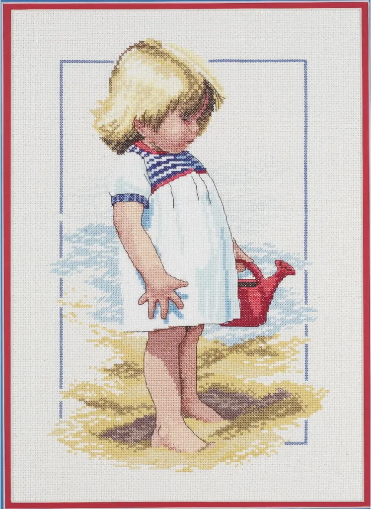 Broderie Point de Croix Janlynn Après-midi d'été - Kit 14 Count 25x36