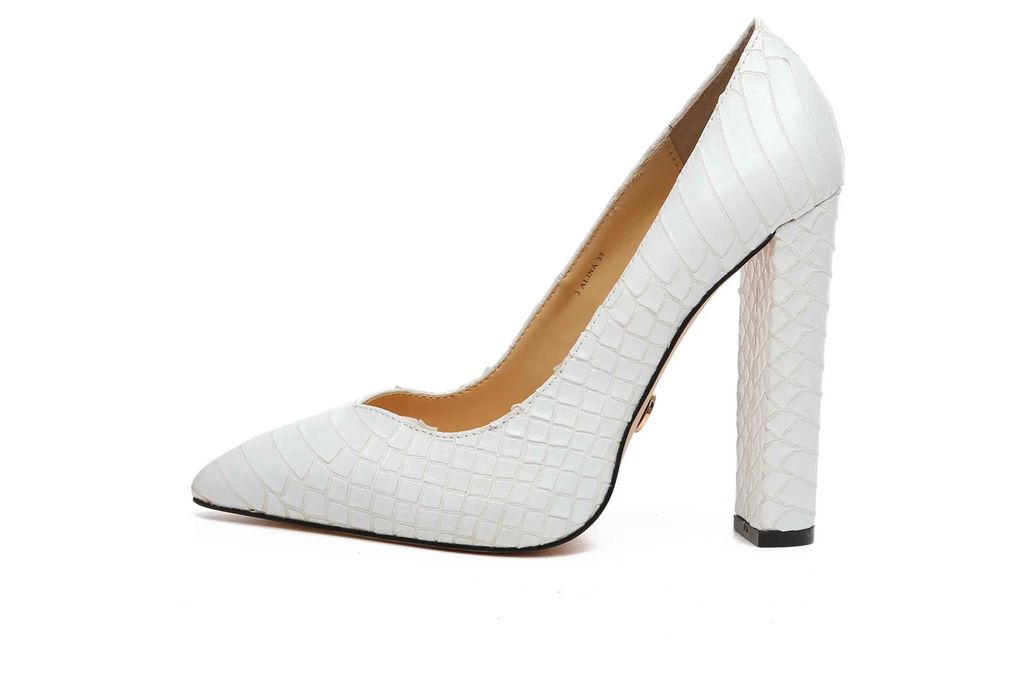 Giaro Pumps in Übergrößen Weiß ALINA WHITE SNAKE große Damenschuhe