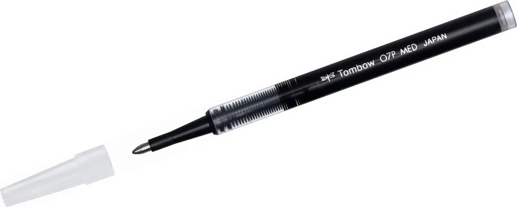 12 x Tombow BK-LP07-33Ricarica di rulli Diametro sfera 1,0 mm nero