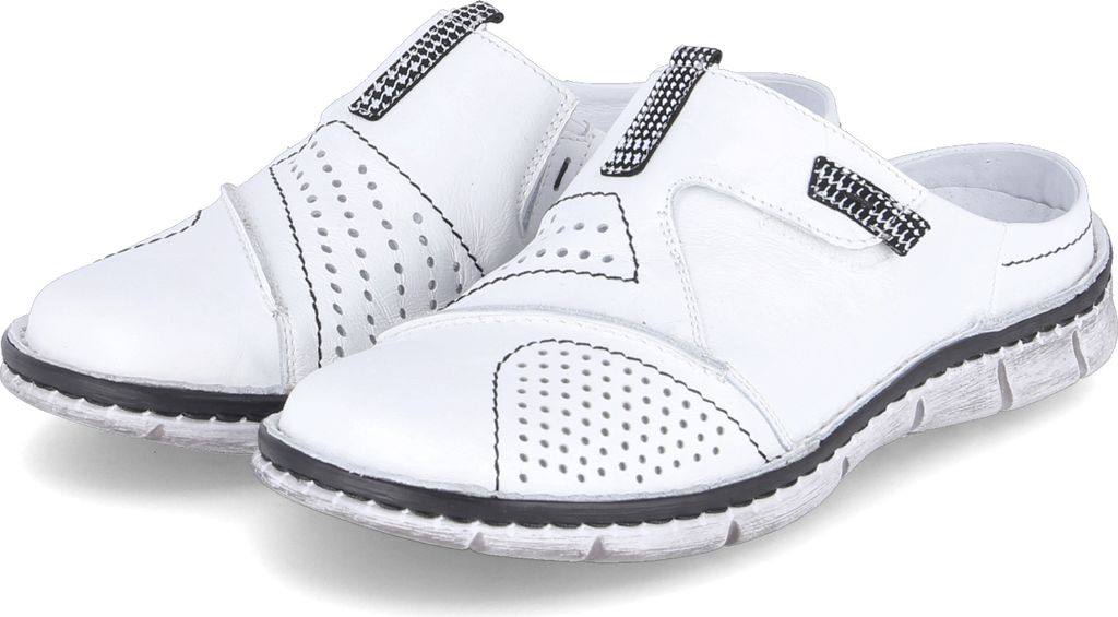 Krisbut Straßenslipper(Trott) Abs.b.25 mm in weiss/weiss kombi, Gr. 36