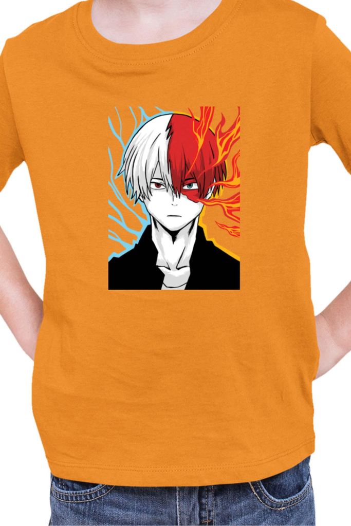 Kinder T-Shirt Manga Japan Anime Comics Animation My Hero Anime Academia 27, 7-8 Jahr - 128 / Orange