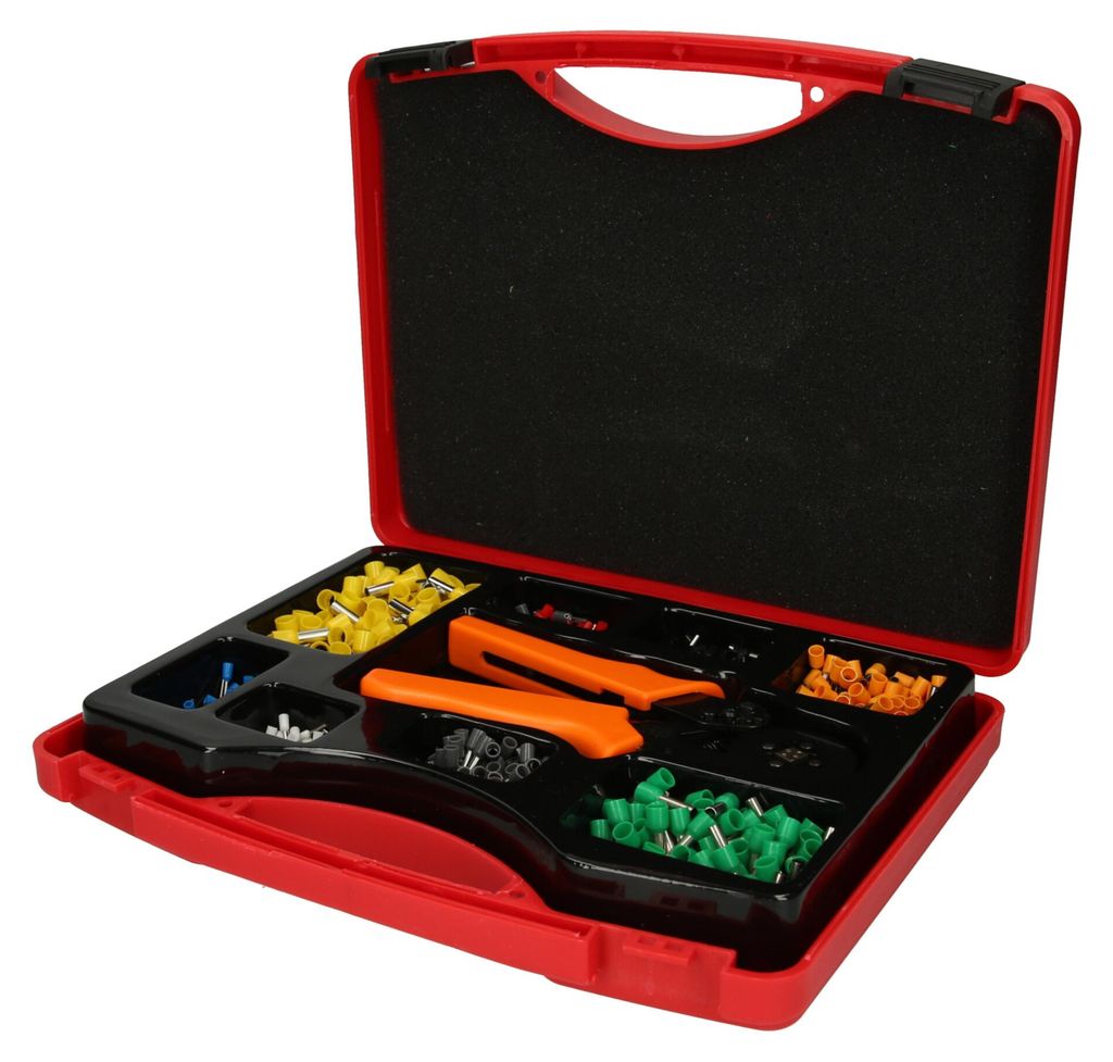 KS Tools Sortiment Drahtendhülse mit Crimpzange, 0,25 mm² - 6,0 mm², 1001-tlg