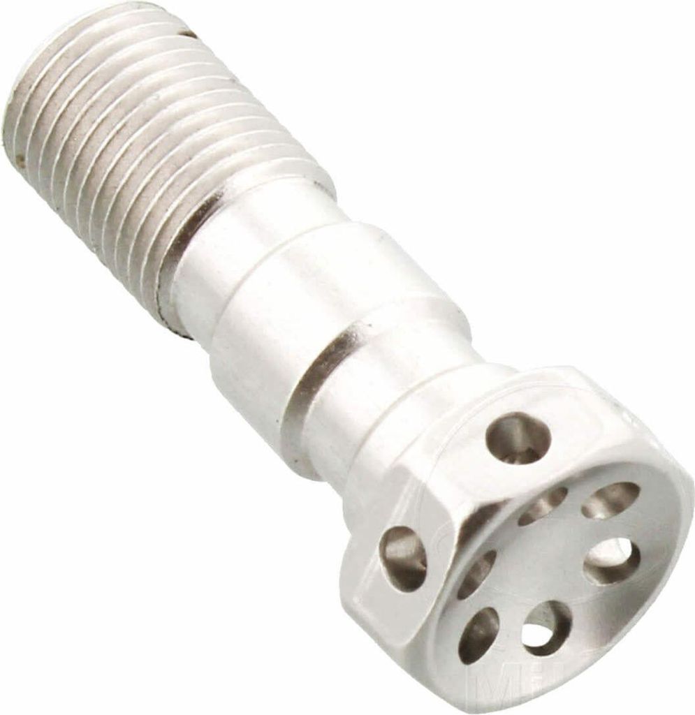 JMT Doppel-Banjobolzen M10x1 Aluminium Rennsilber