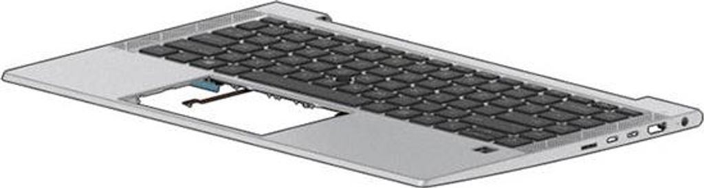 HP - Ersatztastatur Notebook - hinterleuchtet - Deutsch - mit obere Abdeckung - für EliteBook 840 G7 (Privacy)