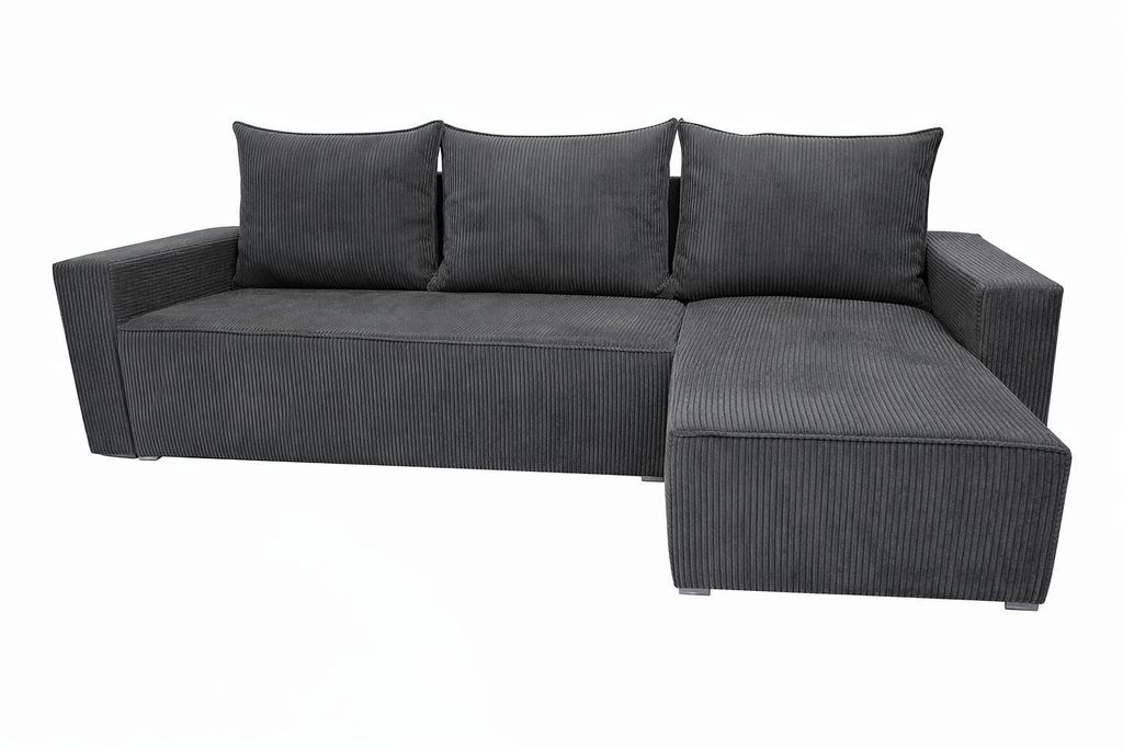 Ecksofa POTATO L-Form mit Schlaffunktion, Cordstoff Graphit Zoom 22