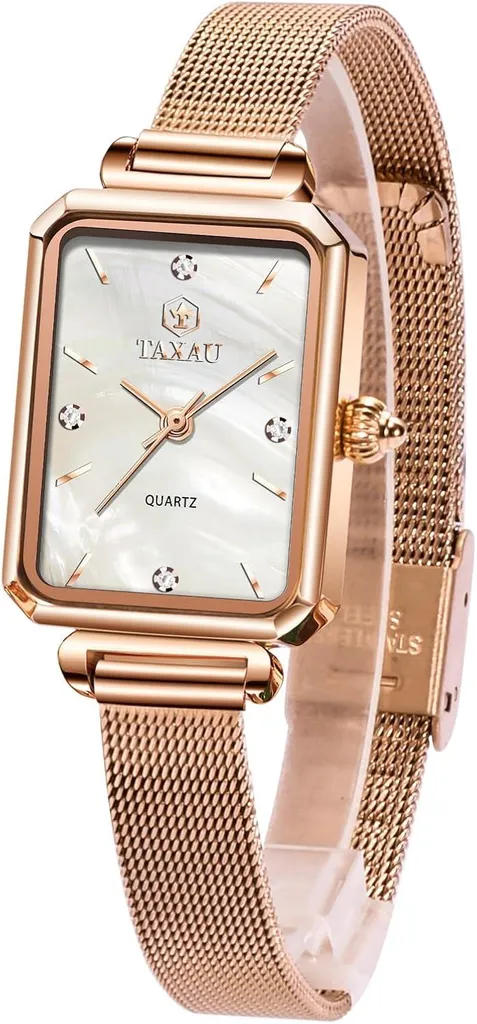 Orologio Quarzo Donna Quadrato Rosegold - Acciaio Inossidabile 3ATM