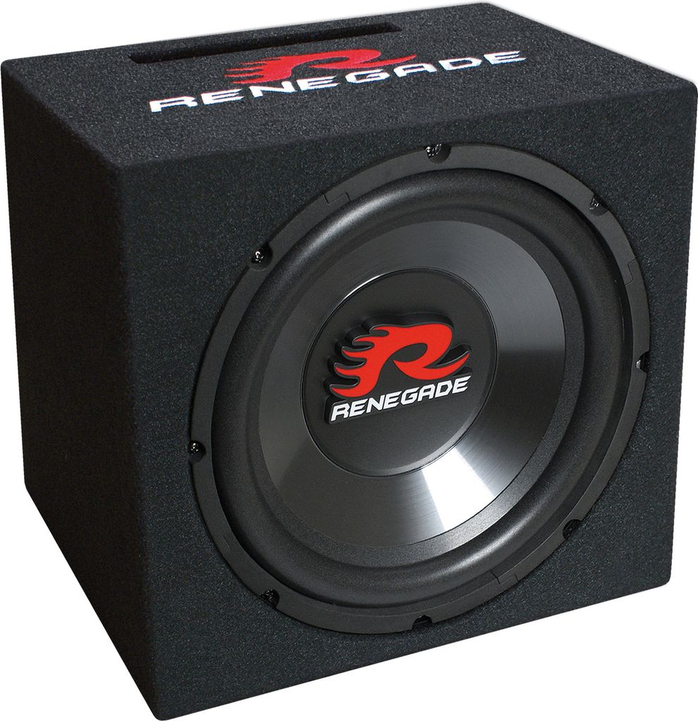 RENEGADE 25cm Bassreflex-Subwoofer 250/500 Watt Auto Bassbox Basskiste RXV1000