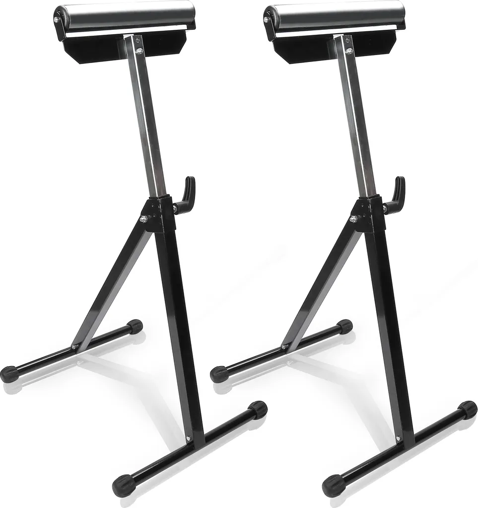 Tréteau Télescopique 60kg avec Rouleau de Guidage 30cm Pliable VINGO