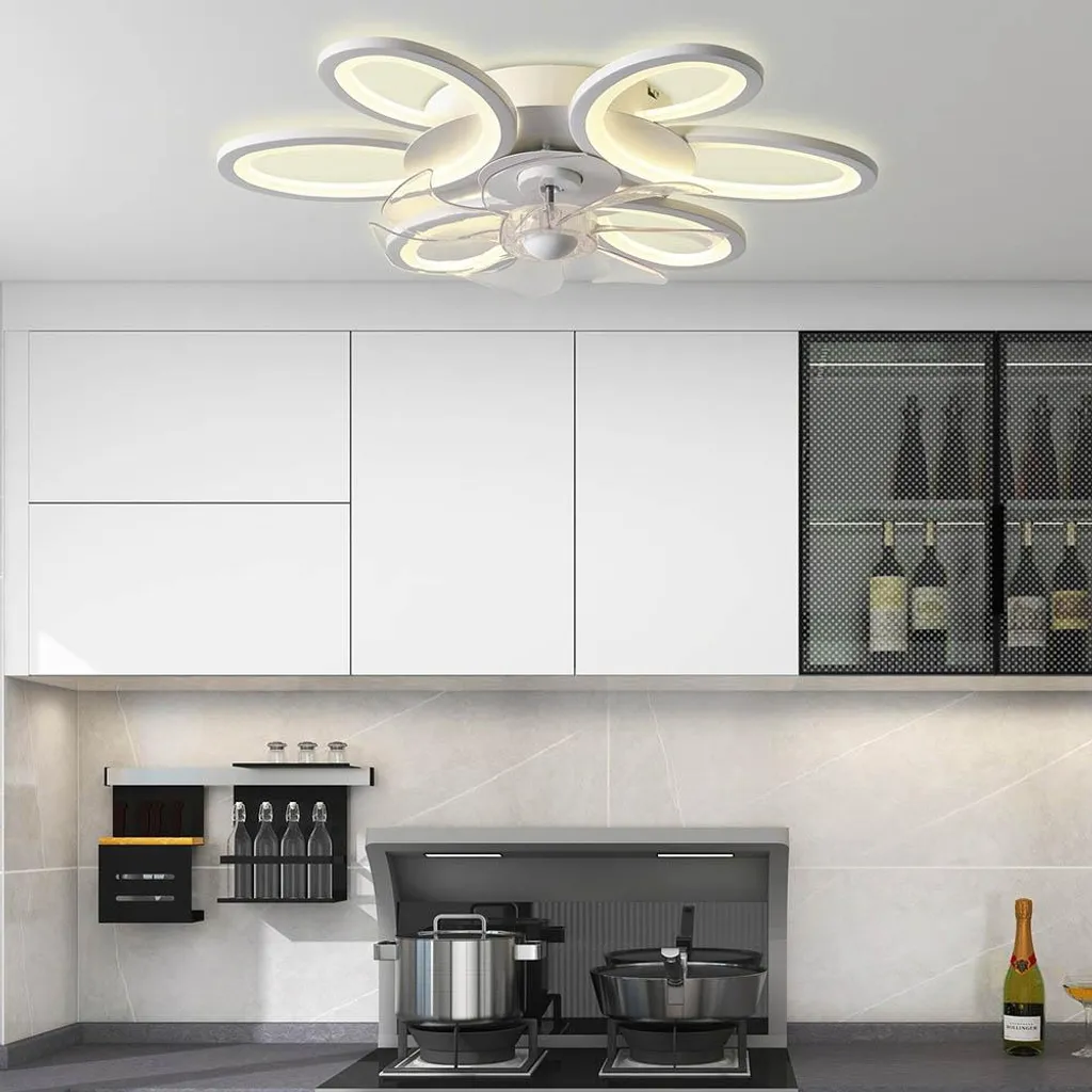 Ventilateur de plafond avec éclairage LED Ø65cm télécommande dimmable - 8