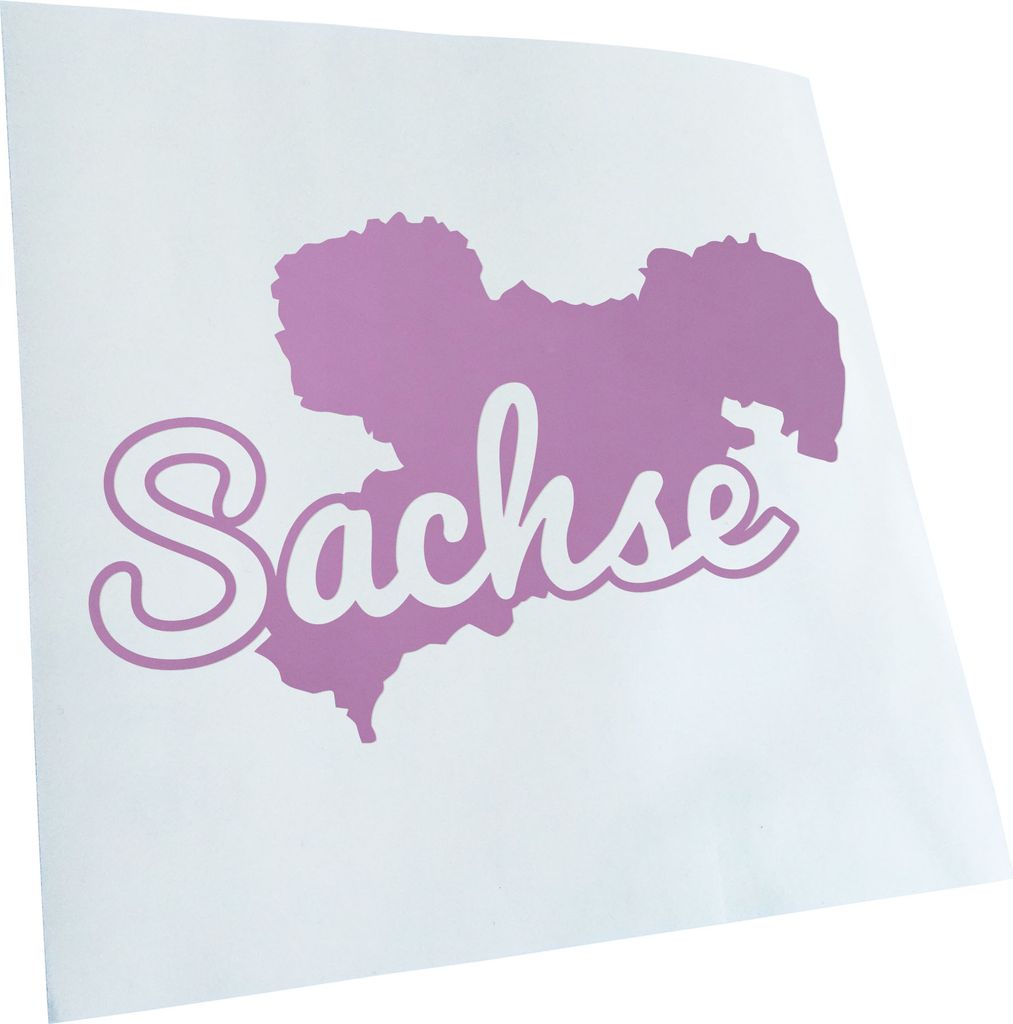 Kiwistar - Autoaufkleber - Sachse Sachsen Herkunft - Flieder - 40x25cm - Aufkleber für Auto, Laptop, Fahrrad, LKW, Motorrad mehrfarbig JDM Decal R...