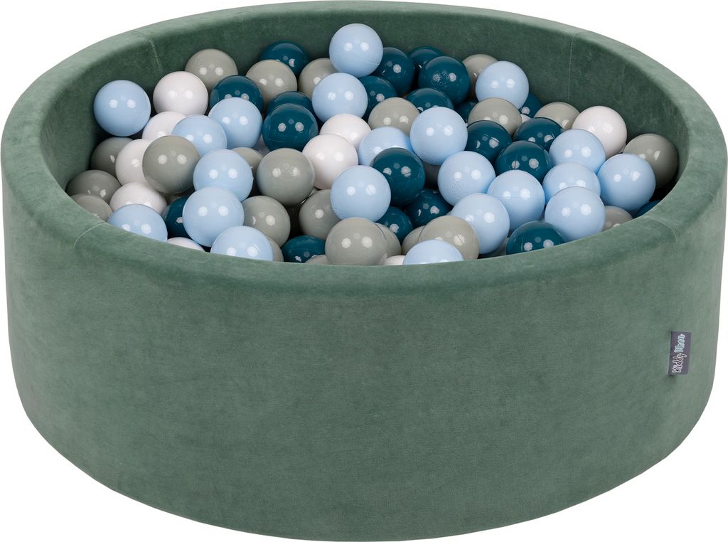 KiddyMoon rund bällebad velvet bällepool 90x30cm/300 bälle Produktbild 