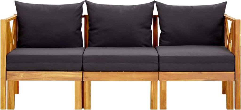 vidaXL Zahradní lavice se třemi sedadly a polštářem 179 cm, Obrázek produktu 