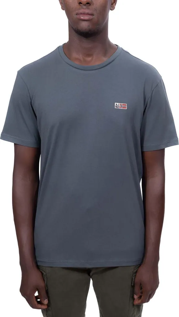 T-shirt à manches courtes Napapijri Buri col rond pour homme gris S