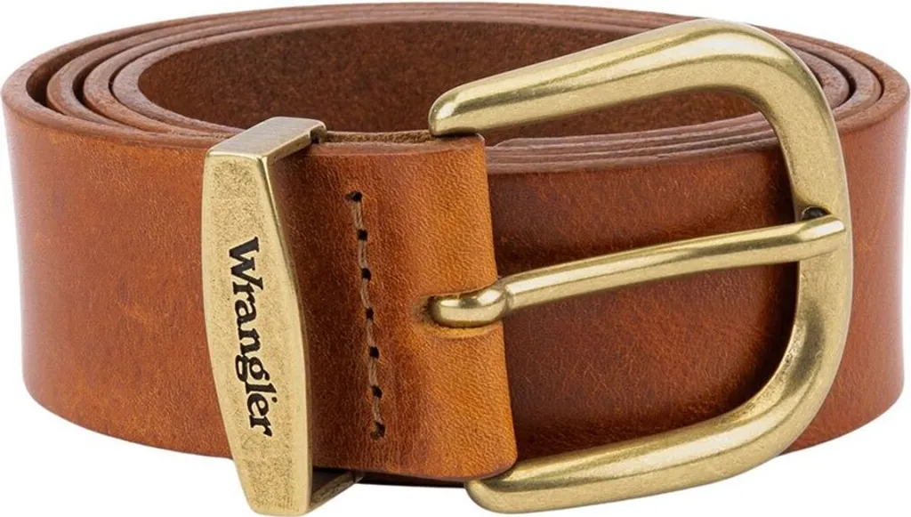 Wrangler Ceinture Easy Marron 110 cm - Cuir Durable et Boucle Métal