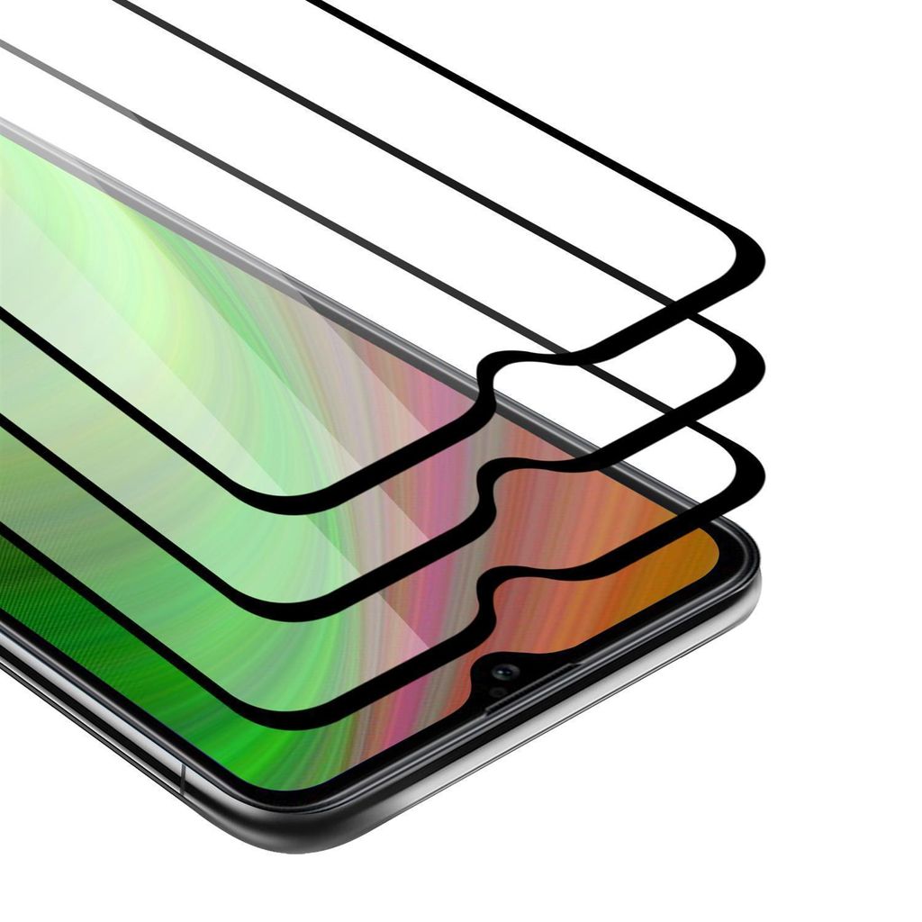 Cadorabo Panzer Folie Für Xiaomi RedMi NOTE 8T – 3er Pack, 9H Härte, Transparent Mit Schwarzem Rand