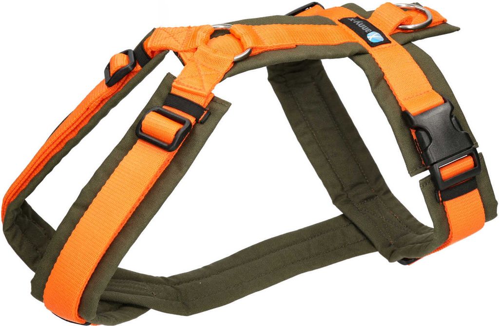 anny-x Hundegeschirr Fun oliv / orange Größe S Produktbild 