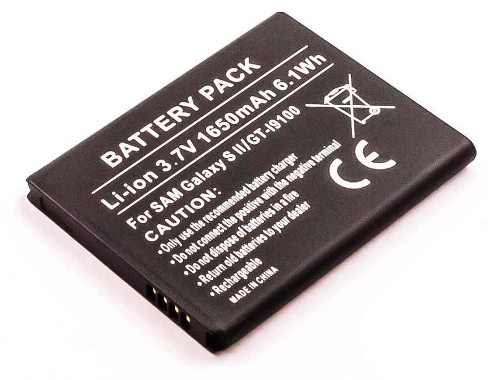 Accu geschikt voor Samsung Galaxy S II I9100, 1650mAh Productafbeelding 