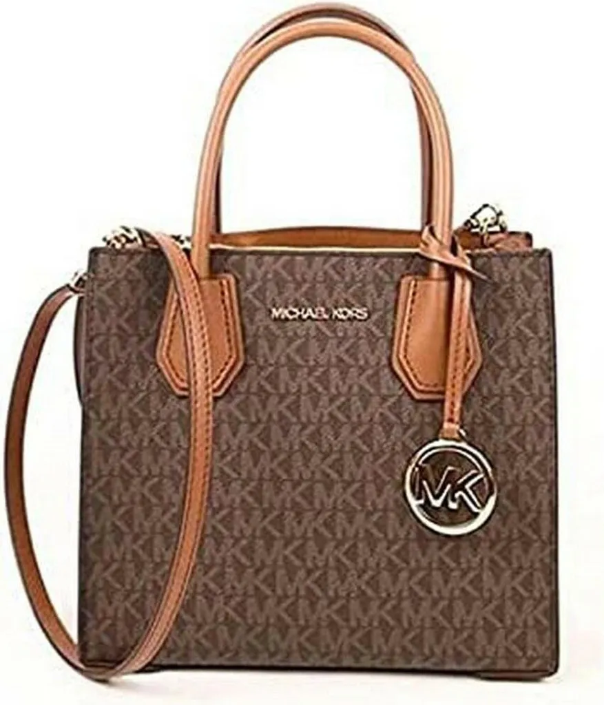 Sac Bandoulière Michael Kors Mercer Marron en Cuir et Logo Iconique Femme