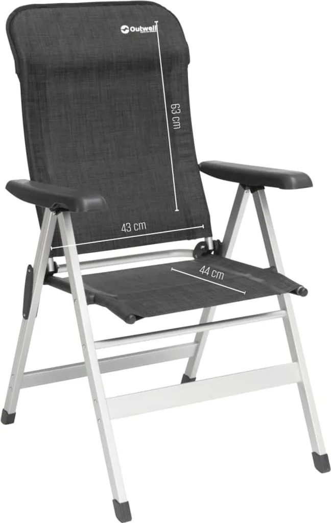 Fauteuil de camping Outwell Ontario avec dossier réglable gris