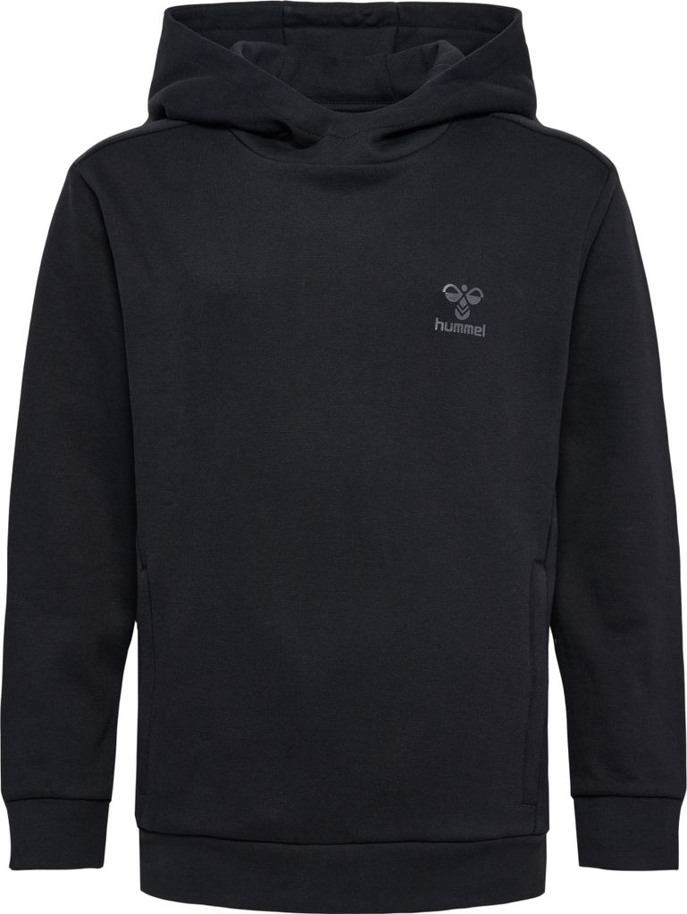 hummel hmlOFFGRID HOODIE KIDS - JET BLACK/FORGED IRON - 128
