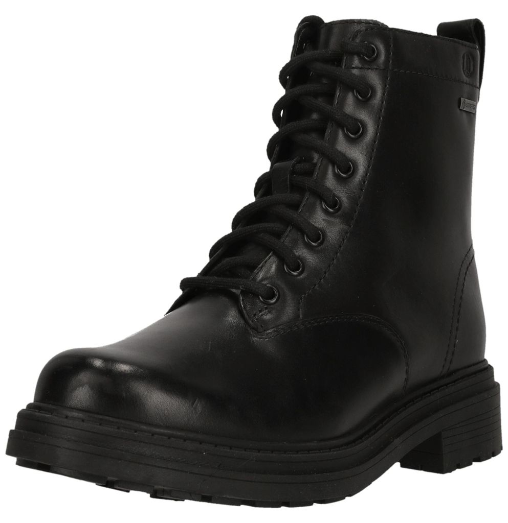 CLARKS Boots Orinoco3 mit wasserdichtem Leder 1216 Black Leather 37,5