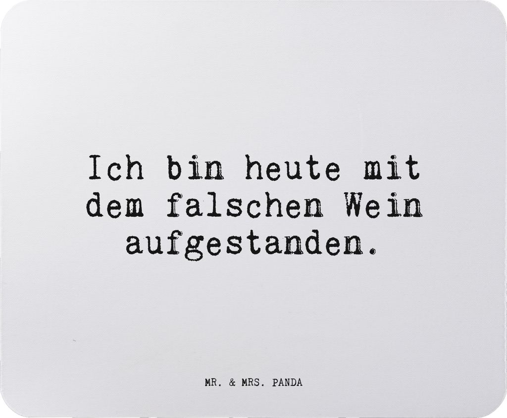 Mr. & Mrs. Panda Mauspad Ich bin heute mit... - Aquarellblau - Geschenk, Mouse Pad, Spruch, computer mousepad, pc mausunterlage, Büro, Sprüche, A...