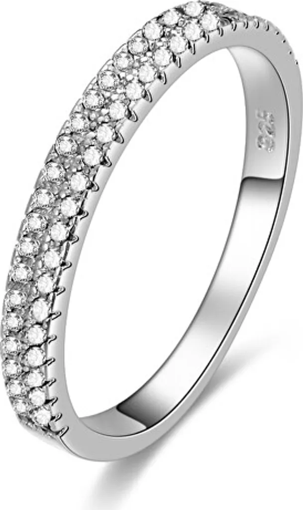 Bague argent anti-ternissement et zircon AGG337 taille 62 mm durable